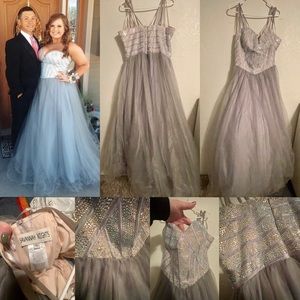 Beautiful ball gown! Size 16! Gray/Sparkly! This princess dress needs a new home